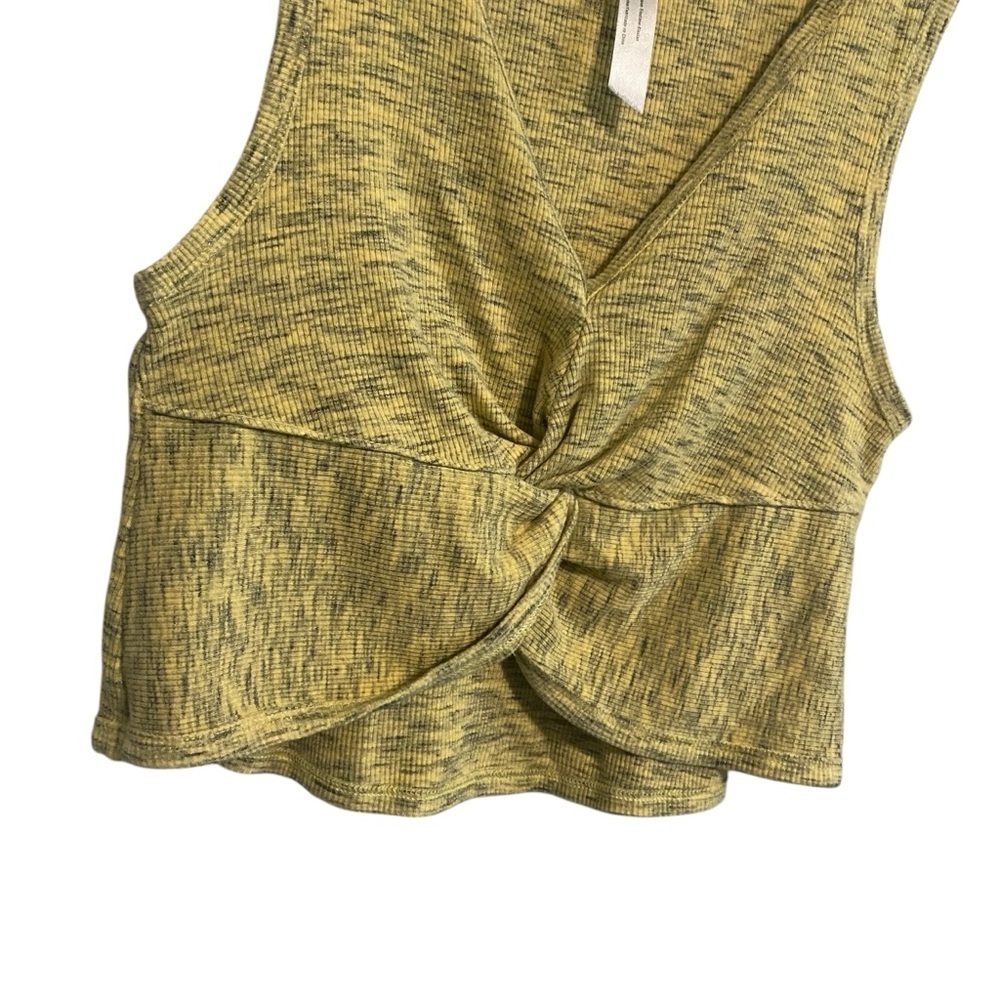 Free People Movement Yellow Space Dye New Moon Knotted Tank Size Small - Picture 4 of 7